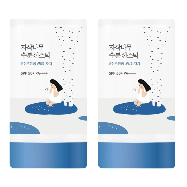 [Round Lab] Birch Sap Moisturizing Sunscreen Stick SPF50+ PA++++ Hydrating & UV Protection 19g+19g