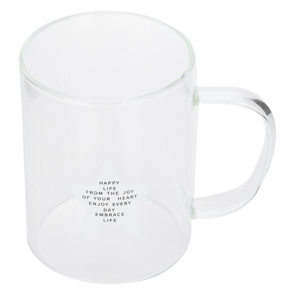 350ml Transparent Milk Cup Coffee Mug Tea Glass Drinkware with Handle for Kitchen Supplies(Five Pointed Star )