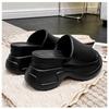 Muffin thick bottom with slippers for women's outer wear 2025 summer new versatile small height increase beach cool slippers