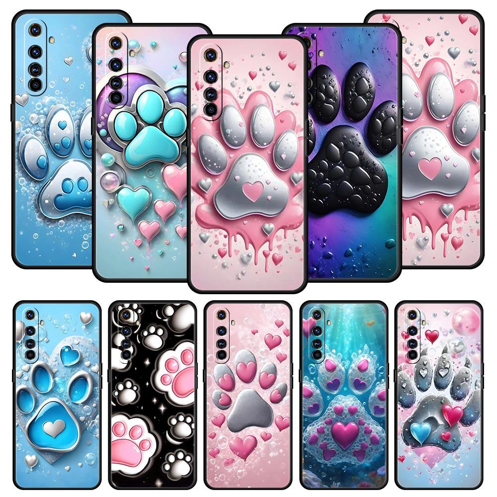 Og Paw Print Aesthetics Case For Realme C67 C63 C55 C53 C35 C25 C21 GT 2 3 5 6 10 11 12 13 Pro Plus 5G Soft TPU Phone Cover Bags