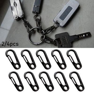 2/4pcs Hang Buckle Safety Travel Tools Outdoor Hook D-Ring Key Chain Spring Clips Camping Keyring D Carabiner