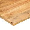 Vidaxl Blat Biurka, Z Wycięciem, 90X50X2,5 Cm, Surowe Drewno Mango