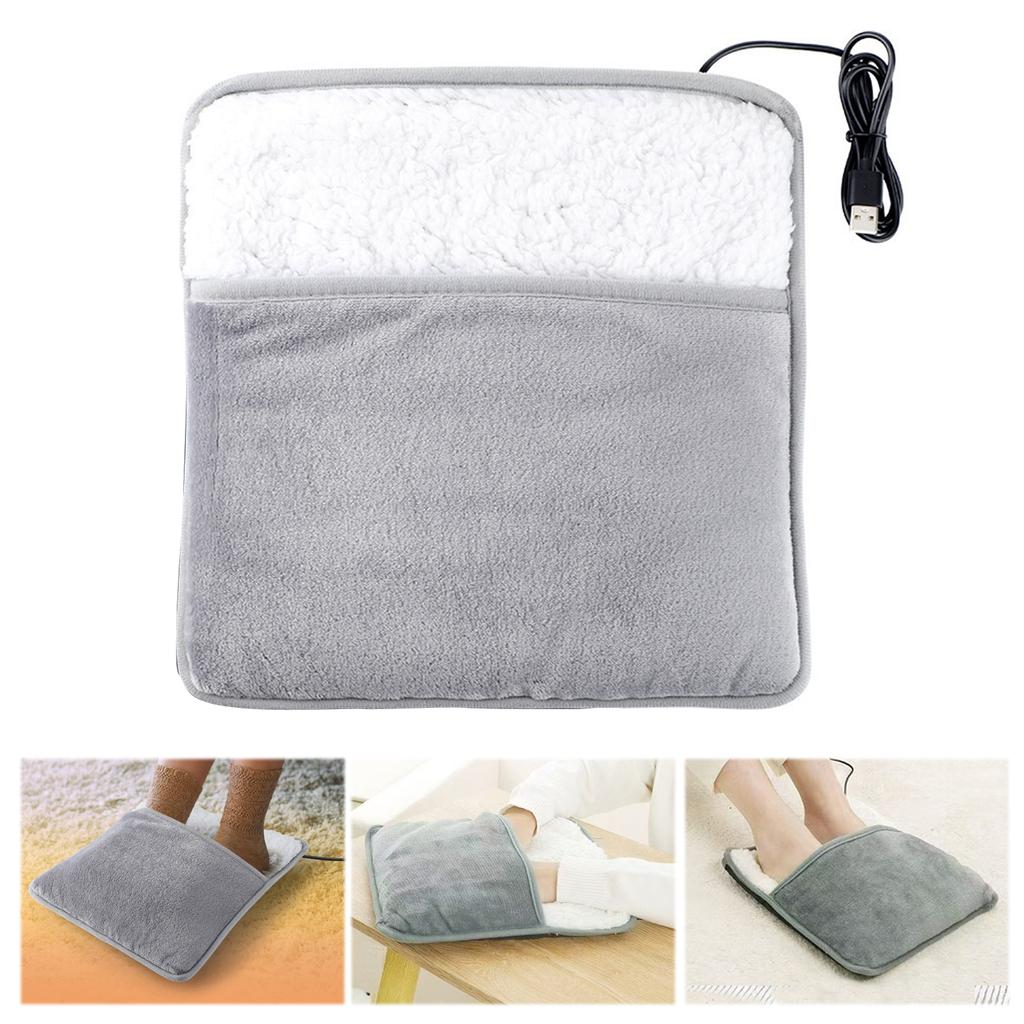 1/2/5PCS USB Heating Pad Winter Electric Foot Heated Mat Household Foot Warming Heater Household Washable Soft Plush Warmer