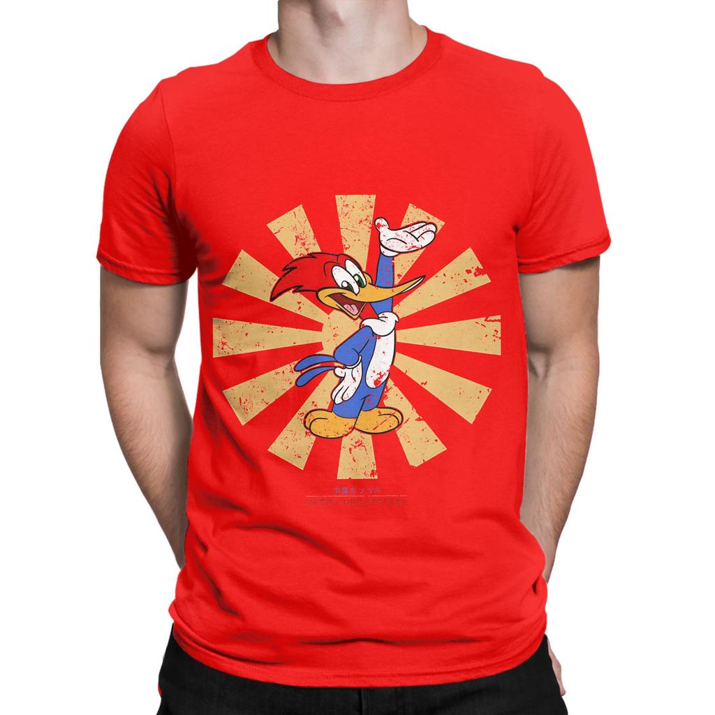 Woody Woodpecker Retro Japanisch Lustig Grafik 100% Baumwolle T-Shirt Woody Woodpecker T-Shirts Oberteile Für Unisex