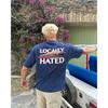 Locally Hated Cotton T-shirt  Men Women Loose Oversized Y2k Short Sleeve Same As Couple Tee Streetwear Sports Soft Top Female Male Clothing 