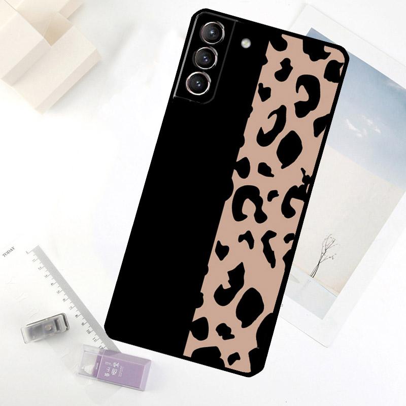 Fashion Leopard Print Phone Case For Samsung Galaxy S25 S24 S23 S22 S21 S20 S26 Ultra S10 Plus S23 FE S25 FE Cover