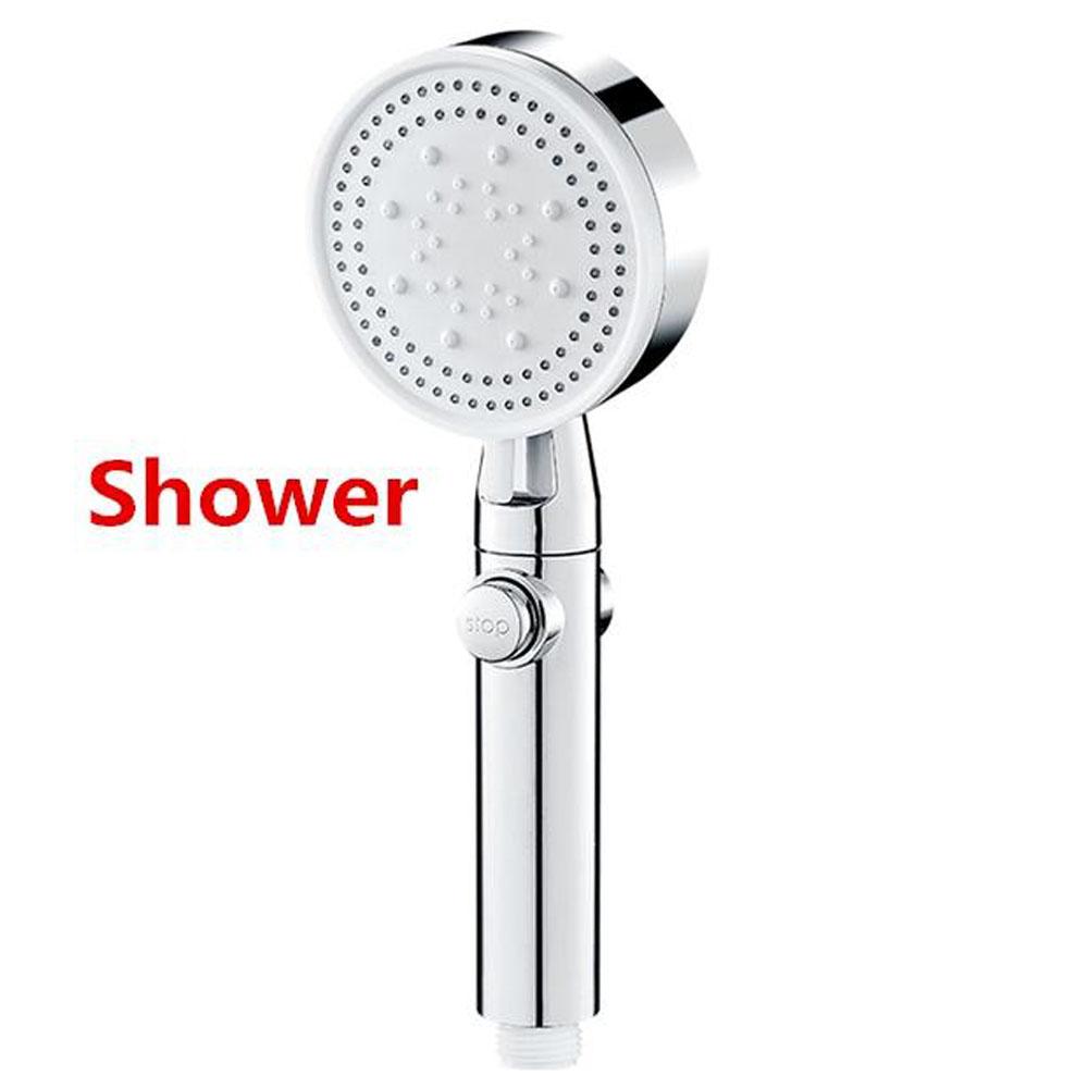 

Новая душевая лейка высокого давления 5 режимов 11 см Большая хромированная лейка Экономия воды серебряный