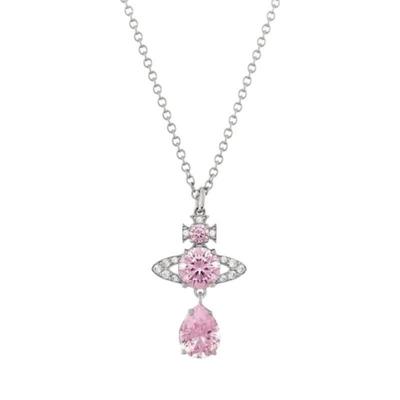 Water Drop Mermaid Tear Planet Necklace Women Saturn Pendant Collarbone Chain Fashion Jewelry Gift