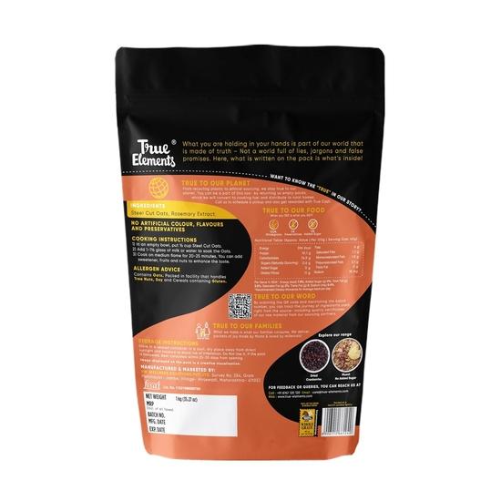 True Elements Steel-Cut Oats 1kg – Wholegrain, Gluten-Free Breakfast Option