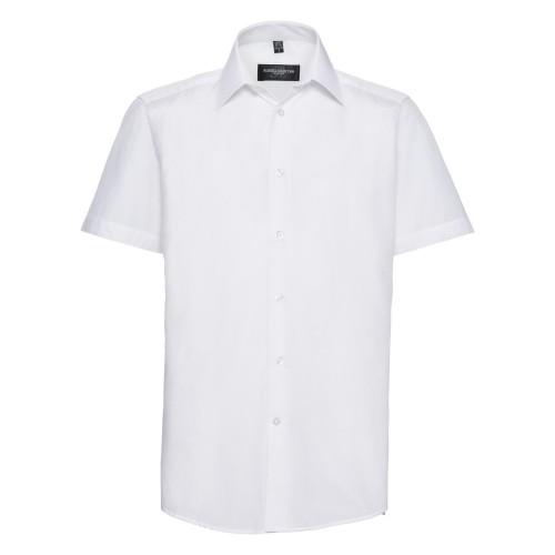 

Russell Collection Mens Short Sleeve Poly-Cotton Easy Care Tailored Poplin Shirt 2XL