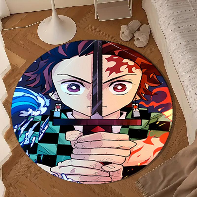 Anime Slayer Adventure  Round Rug for Livingroom,Bedroom, Palyroom, Chair Rug, Area rug, Circle Carpet, Large Size Fan Christmas gift