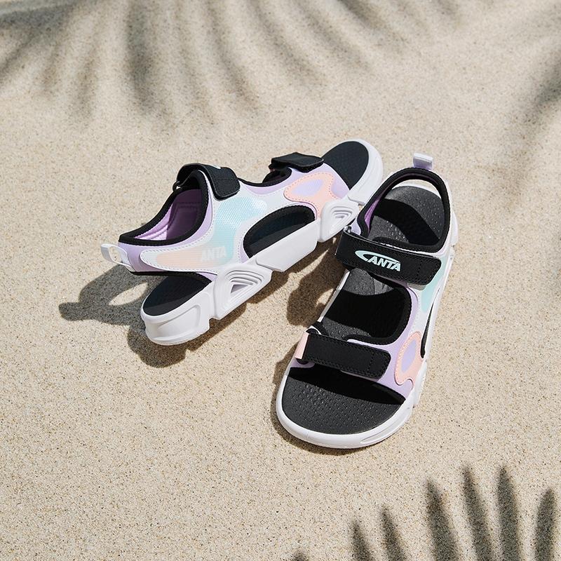 Anta Kids Casual Comfortable Outdoor Open-Toe Beach Shoes Lightweight Shock-Absorbing Breathable Quick-Drying Low-Top Sandals A322426933-1