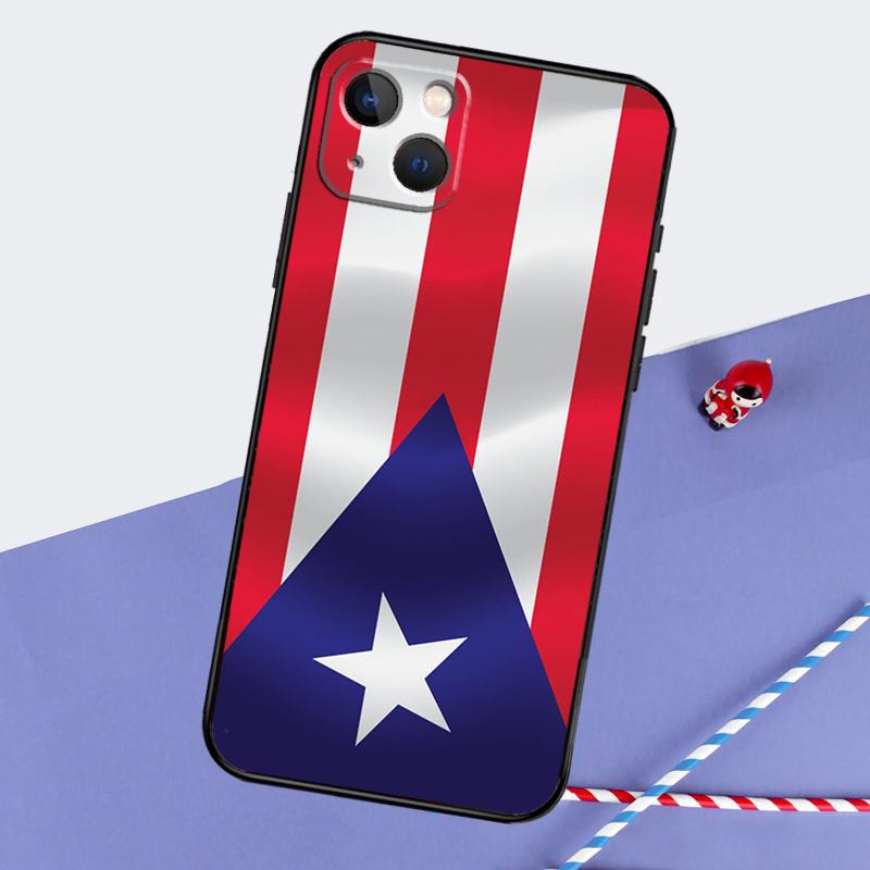 

Puerto Rico Flag Phone Case For iPhone 16 Pro Max 11 13 14 15 Pro Max 12 Mini XR 16 15 Plus 16e Back Cover iPhone 13