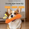 Dog Chew Toy TPR Teething Bone Tough Durable Interactive Training Puppy Chew Toy Boredom Relief