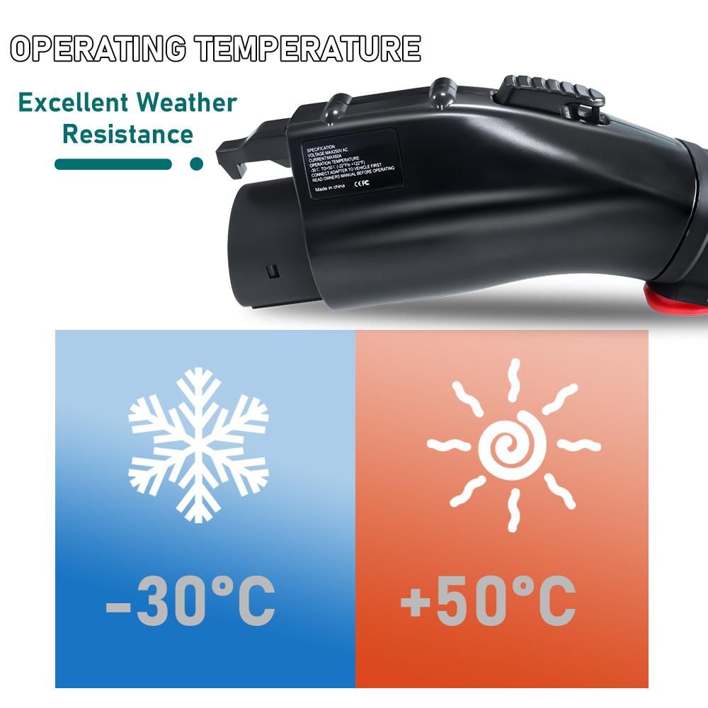 Electric Vehicle Charging Adapter Max 60A & 250V For Tesla To J1772