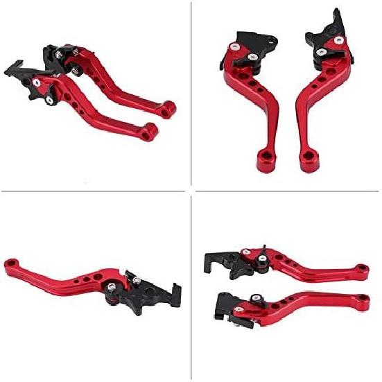 Tbest Front Brake Lever,Motorcycle Brake and Clutch Lever Kit,1 Pair of CNC Motorcycle Clutch Drum Brake Lever Handle Universal for GY6,Fit for CG125