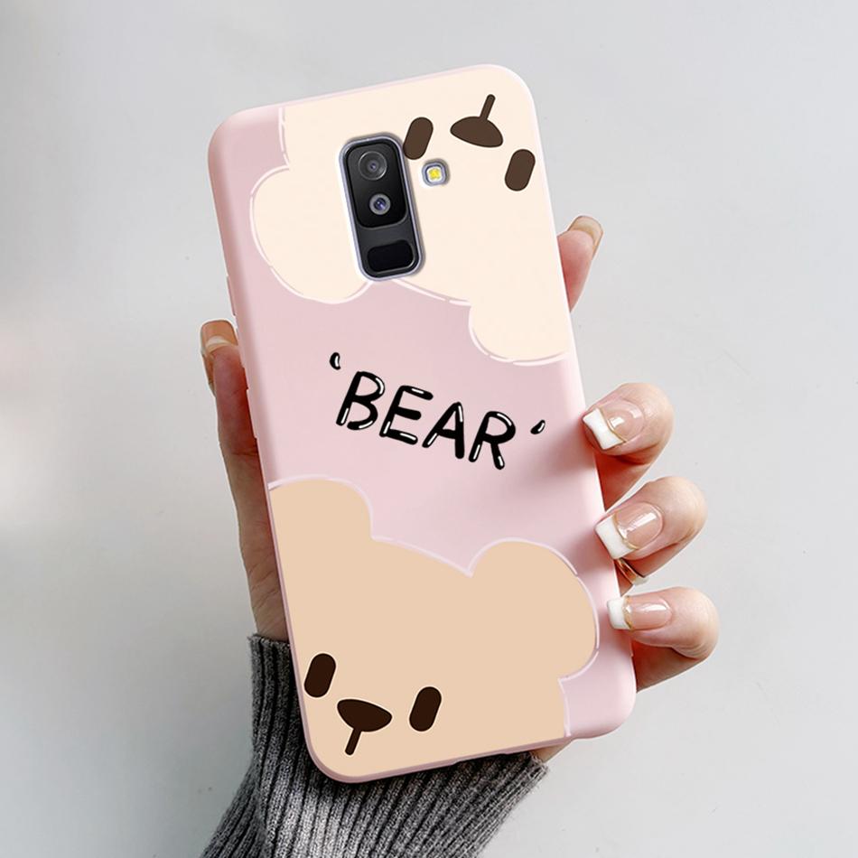 Für Samsung Galaxy A6 Plus A6+ 2018 Hülle SM-A605F Silikonhülle Niedlicher Bär Cartoon Weiche Funda Für Samsung A6 2018 A6Plus Stoßstange