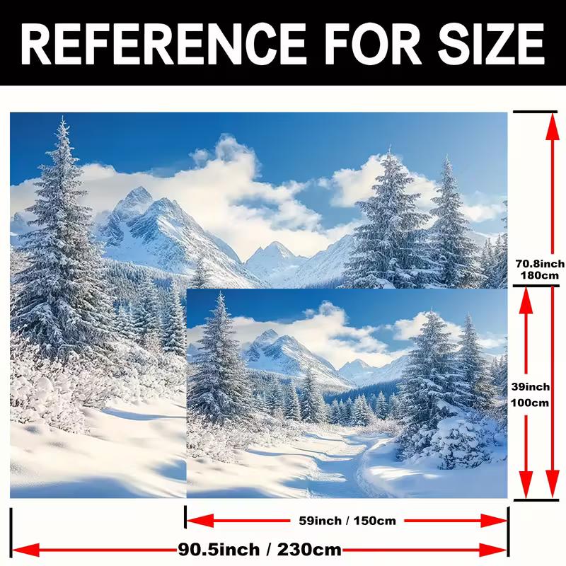 2D Scenic Winter Mountain Backdrop for Kids & Adult Studio Shoots