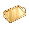 Reflective Metal Display Tray for Coffee Service, Entryway Placement and Dresser Arrangement for Daily Home Use