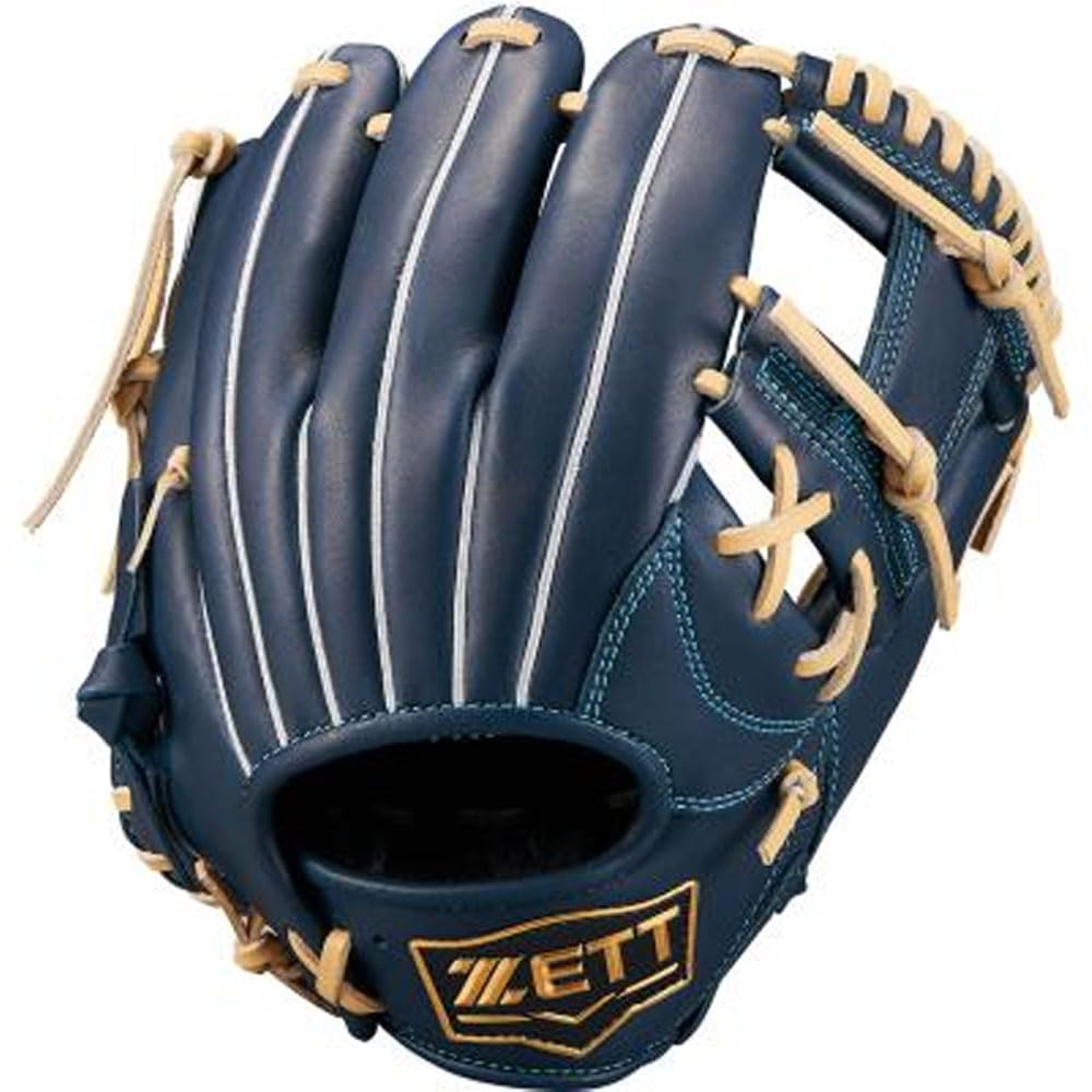 

ZETT Youth Softball Glove Zero One Stage Second Brown M BJGB71510F (Glove) Base/Shortstop, Navy/P (2932), Size
