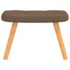 Vidaxl Armchair with Footrest, Brown, Fabric Upholstered