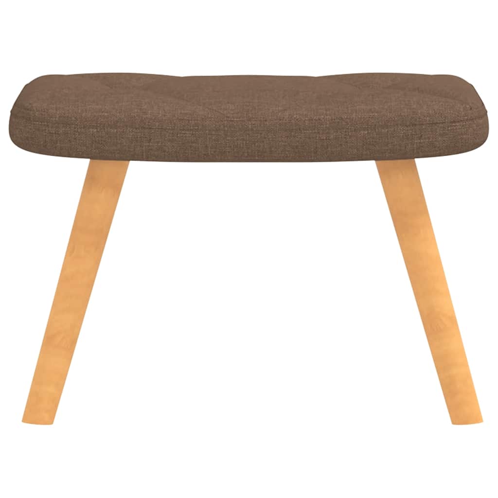 Vidaxl Armchair with Footrest, Brown, Fabric Upholstered