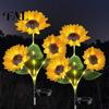 Automatische Solar-Gartenleuchte Sonnenblumenlicht, Realistisch Angetrieben Außenblume Wasserdicht Automatisches Ein-/Ausschalten Dekoration für Terrasse Hinterhof Wiederaufladbare Lampe