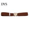 Women Waistband Unisex Belt Contrast Color Banded Metallic Heart Buckle Lightweight Girls Adjustable Elastic Band Girl Waist Strap for Parties