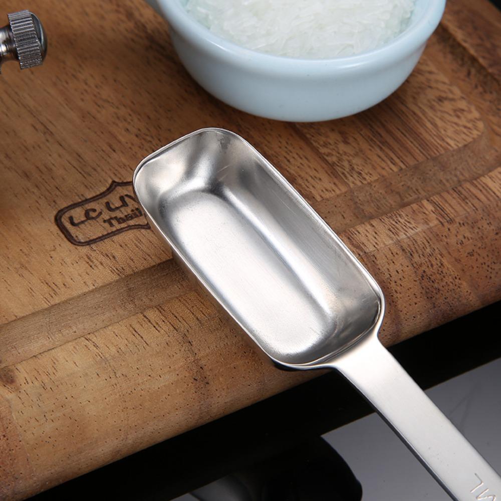 6pcs Long Handle Graduated Spoon with Scale Baking Spoon Household Coffee Scoop  Bar