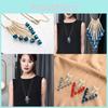 Elegant Korean Fashion Long Pendant Necklace With Unique Geometric Design For Women