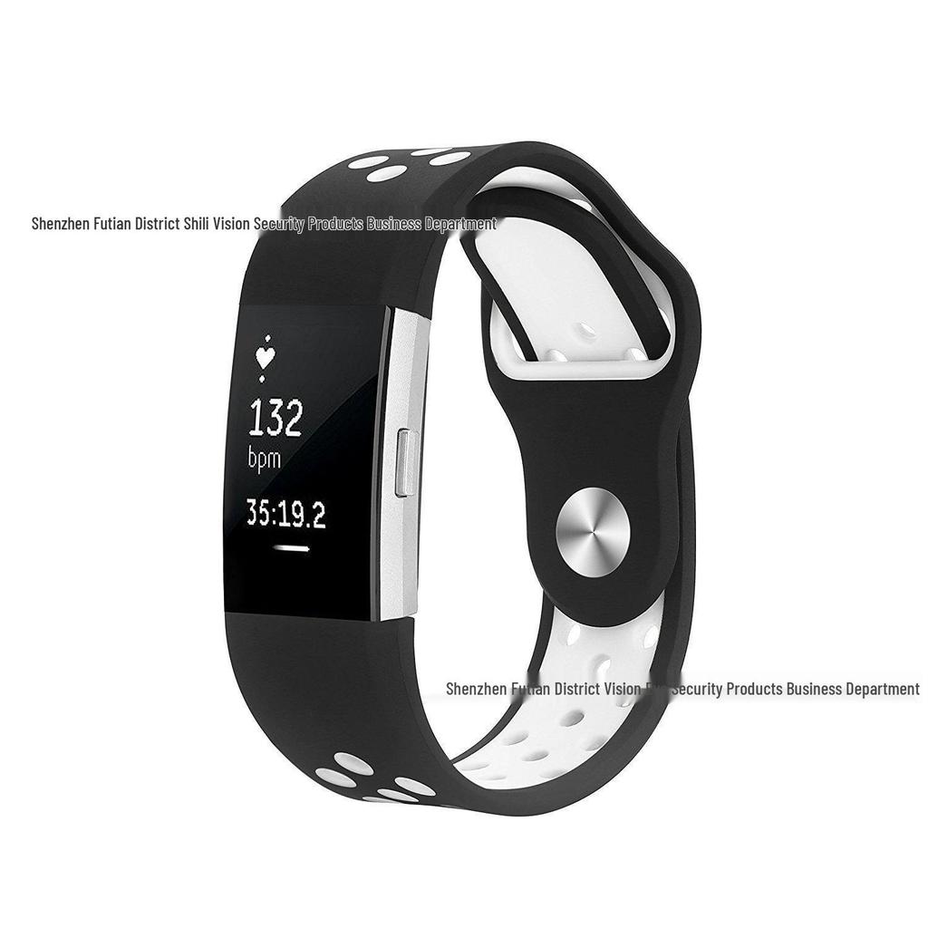 Fitbit Charge 2 Two-Tone Silicone Sport Strap with Heart Rate Compatibility