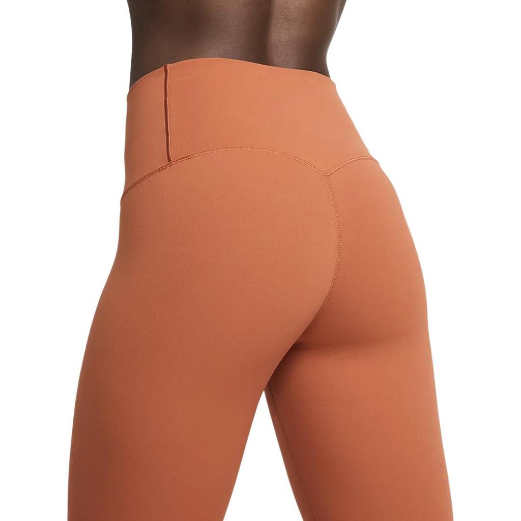 Nike Logo Print Slim Fit Solid Color Sports Long Pants Women Bottoms Sunrise-Red DQ6016-825