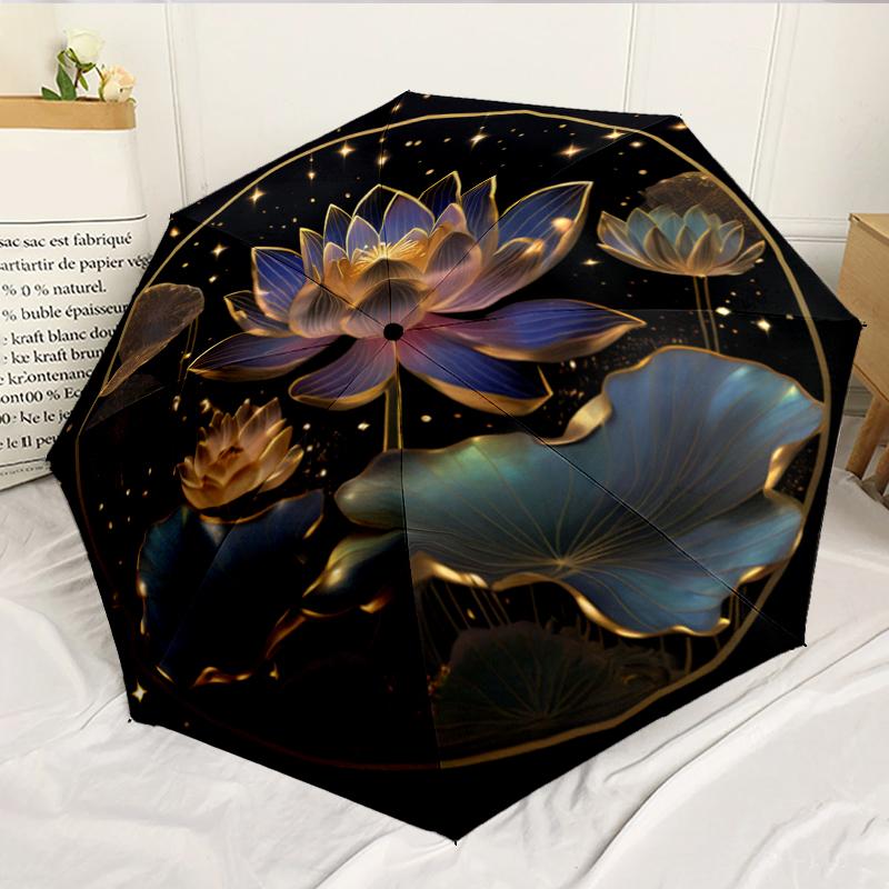 

Lotus Mandala Artwork 8-Frame for Travel, camping, Casual Lightweight Portable Umbrella, Essential for every family Holidays Birthday Gift