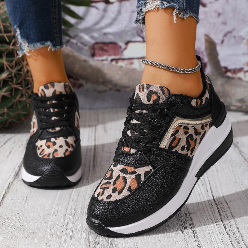 Damen Freizeitsportschuhe Leopardenmuster 2026 Herbst Bequem Rutschfest Outdoor-Schuhe Abriebfest Weichsohlige Freizeitschuhe