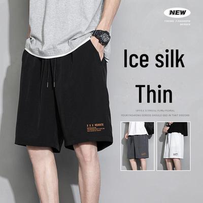 Schnelltrocknende, lockere Basketball-Shorts aus Eisseide für Herren – leichte, lässige Sportbekleidung für den Sommer