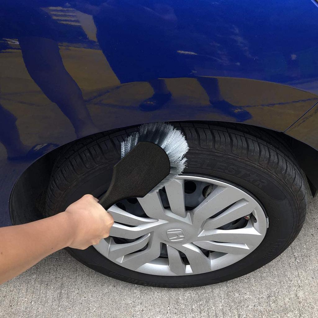 Car Tire Cleaning Brush Anti-slip Design Car Wash Brush Wheel Brushes for Truck Car SUV RV Motorcycle