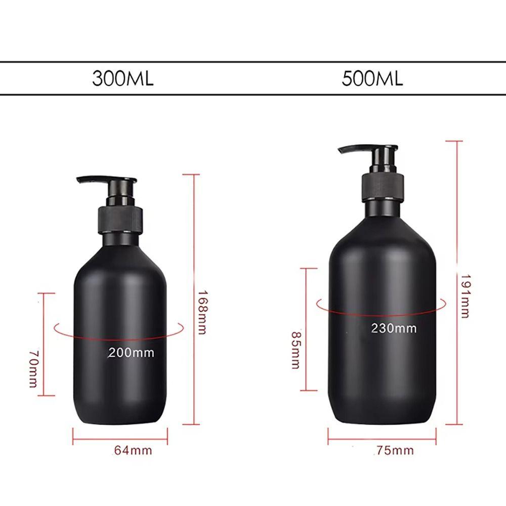 1Pcs 300/500ML Soap Dispenser Matte Black Liquid Pump Bottle  for Bathroom Supplies Hotel
