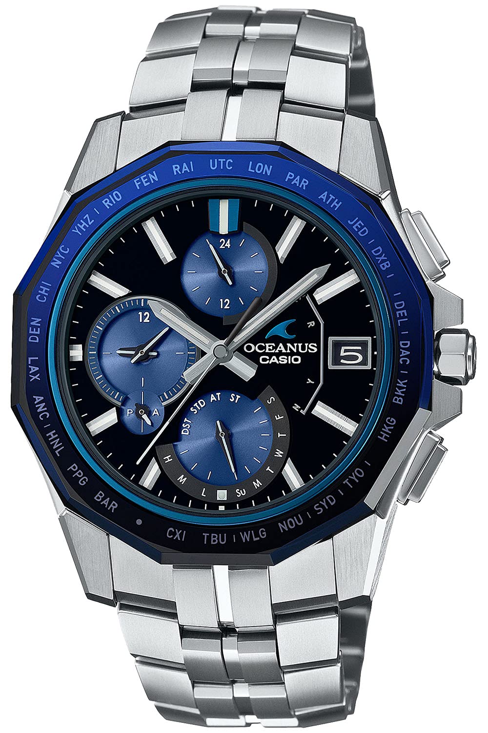 

Годинник Oceanus у кольорі Manta Bluetooth, оснащений радіоприймачем Solar Sapphire Glass Bezel Silver [Casio] [Made Japan] OCW-S6000-1AJF для чоловіків