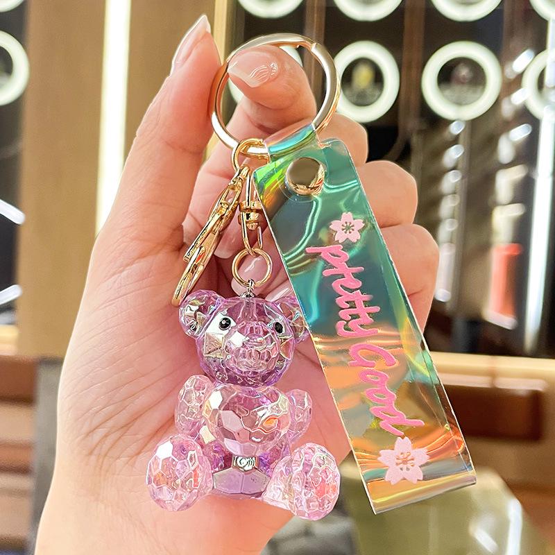 

Акриловый хрустальный брелок в виде медведя – милая мультяшная кукла-подвеска для пар Single OPP Bag Packaging