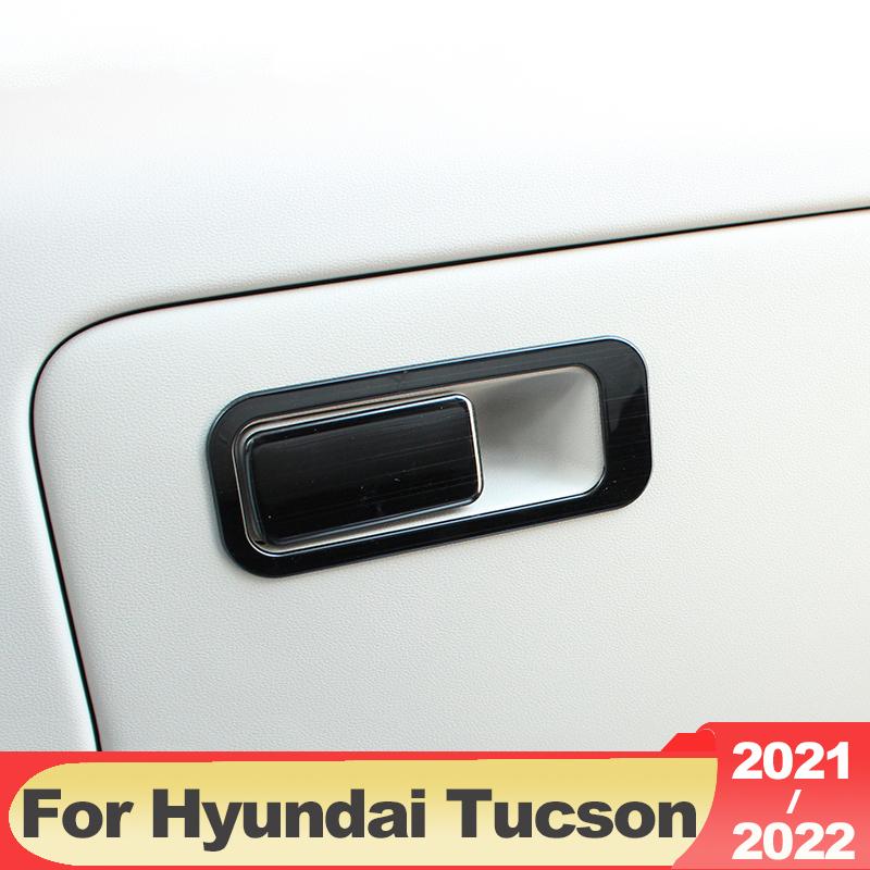 Pentru Hyundai Tucson NX4 2022 2023 Hybrid N Line Car Co-pilot Cutie de depozitare Mâner Capac Bol Trim Accesorii din oțel inoxidabil