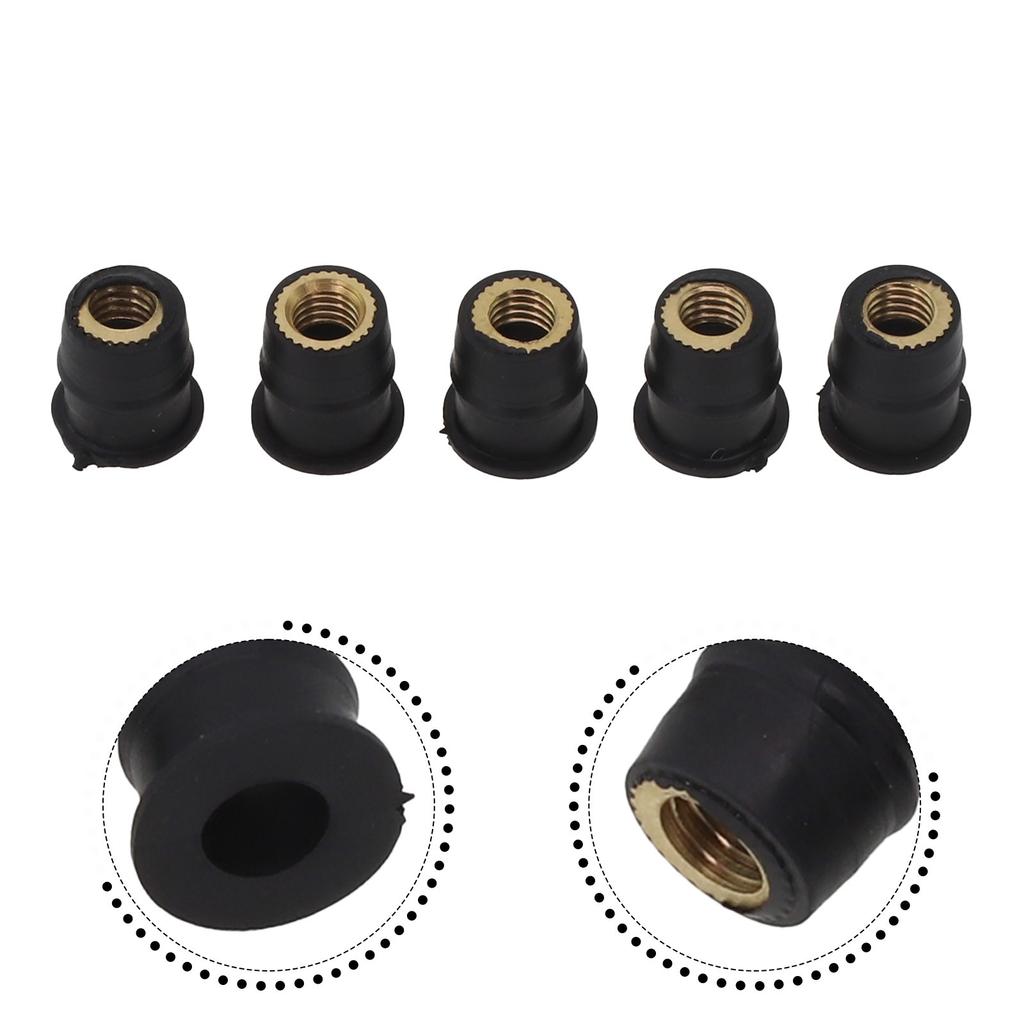 Motorcycle Windshield Rubber Nuts Mounting Vibration Damper