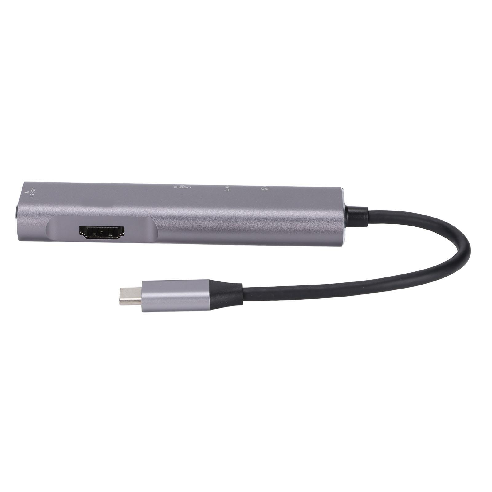 

QT05 Тип C к HD мультимедийный интерфейс USB 3.0 концентратор высокоскоростной передачи 5 в 1 концентратор для компьютера