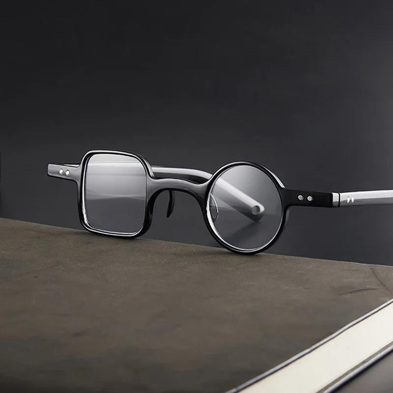 Retro Tr Transparent Reading Glasses Men'S Eyeglasses Round Square Frame Anti Blue Square Eyeglasses Smart Men'S Glasses