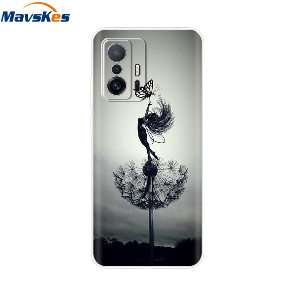 For Xiaomi 11T Pro Case For Xiaomi 11T Cover Transparent Silicone Cute Back Cover Cases Soft Bumper for Xiaomi 11t 5g T11 Capa