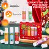 6PCS/BOX [Christmas Gift] Fruit Lipstick, Blueberry/Strawberry/Mango/Honey Peach/Avocado/Grape Flavo