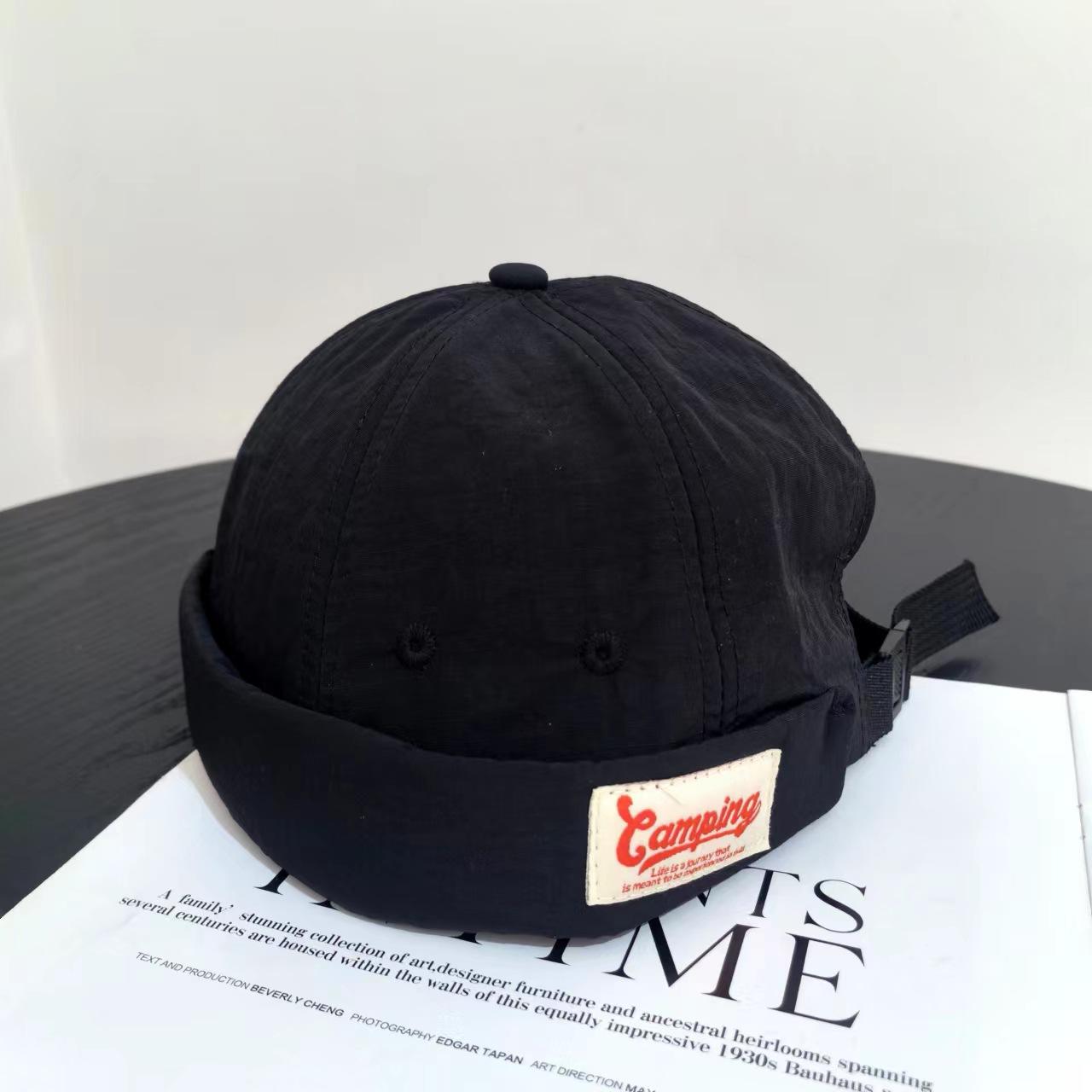 

Весна и лето удача тонкая шляпа популярная шляпа шапка-бини дыня жилет шляпа шляпа домовладельца мужская уличная хипстерская хип-хоп шляпа детская M（56-58cm） чёрный