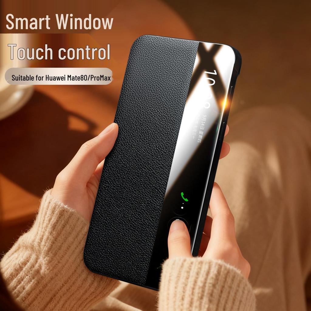 Huawei Mate 80 Pro Max Magnetic Leather Flip Case with Smart Sleep RS Protection