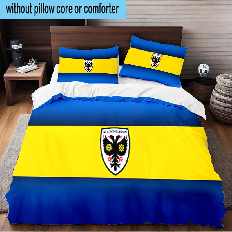 3PCS Afc Wimbledon Crest Bedding Set For Bedroom, Dormitory,Including 1pc Duvet Cover And 2pcs Pillowcases Large size Fan gift