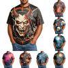 Herren Halloween Grafik T-Shirt Übergröße Bequem Atmungsaktiv Lässig Locker Geschnittenes Oberteil Geeignet für den Alltag und Saisonale Veranstaltungen