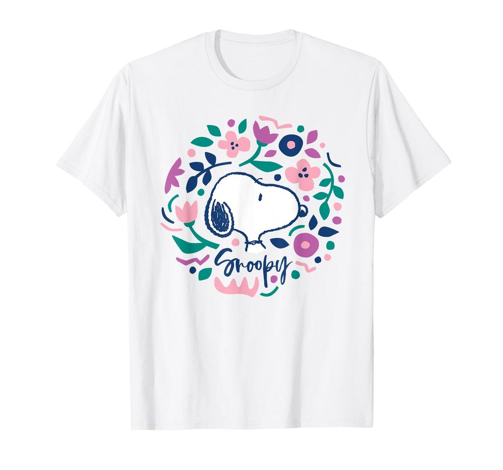 PEANUTS Snoopy Floral Circ T-shirt